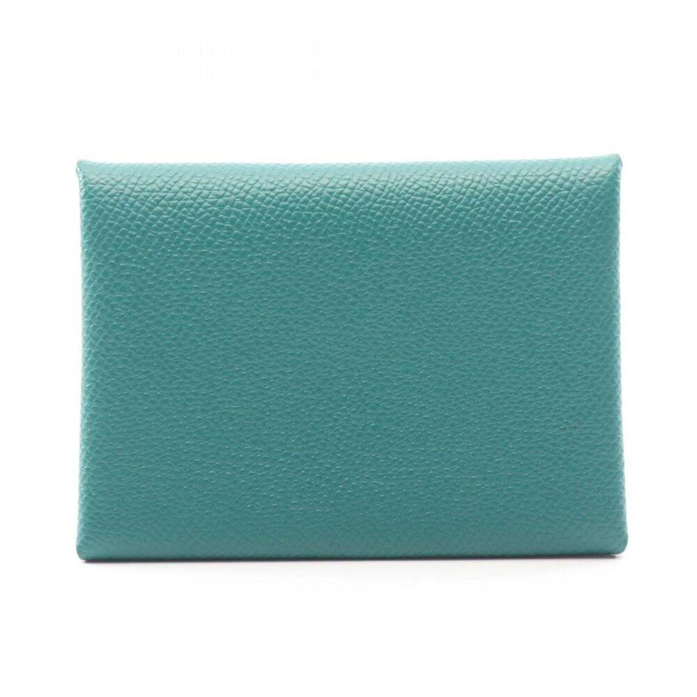 Hermes Calvi Duo Vert Vertigo Wallet - Coin Purse Veau Epsom Leather Women's ... - Picture 1 of 10